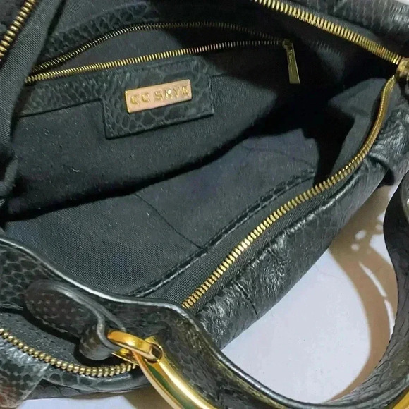 CC skye black reptile leather satchel handbag - Picture 12 of 14